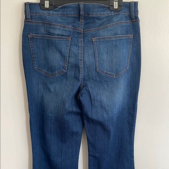 Blue Flare Wide Leg Jeans with Classic Indigo Wash re - Picture 5 of 11